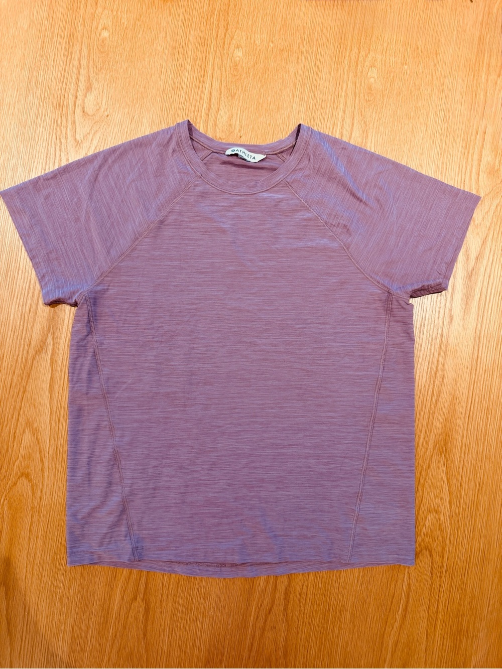 Athleta Relaxed Fit Dry-Fit Tee - Rosy Mauve Heather Color, Size M